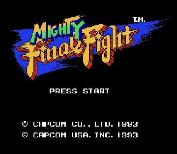 Mighty Final Fight (USA) (Capcom Classics Mini Mix) (Aftermarket) screen shot title